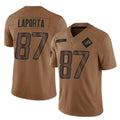 Yuxns D.Lions #87 Sam LaPorta Player Brown Salute To Service Limited Stitched Jerseys