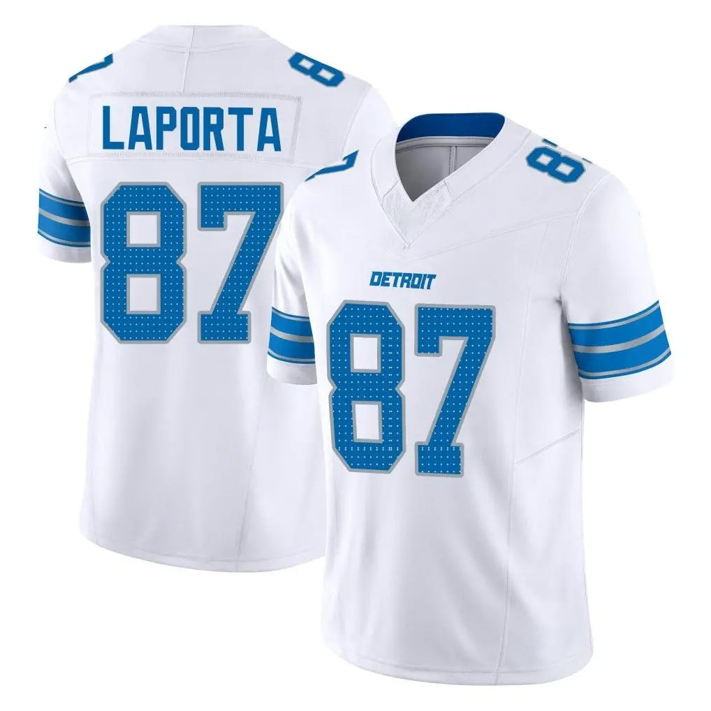 Yuxns D.Lions #87 Sam LaPorta Player White Limited Vapor F.U.S.E. Alternate Home Game Stitched Jerseys