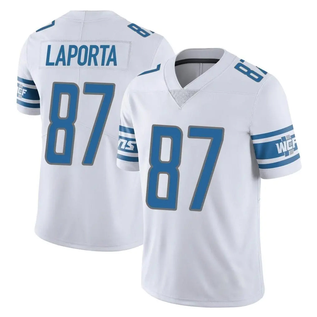 Yuxns D.Lions #87 Sam LaPorta Player White Limited Vapor Untouchable Home Game Stitched Jerseys
