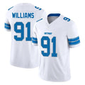 Yuxns D.Lions #91 Tyleik Williams Player White Limited Vapor F.U.S.E. Alternate Home Game Stitched Jerseys