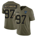 Yuxns D.Lions #97 Aidan Hutchinson Player Olive 2025 Salute To Service Limited Home Game Stitched Jerseys