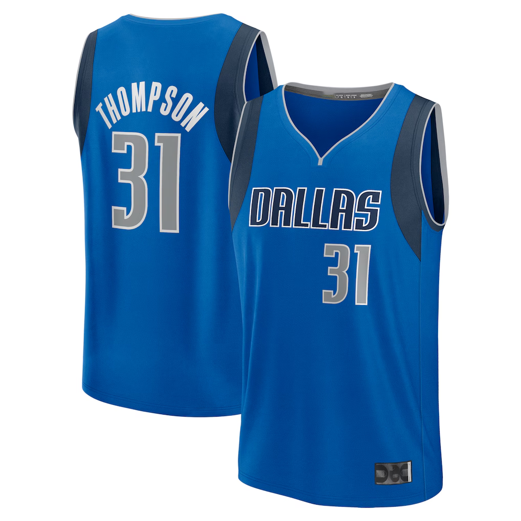 Yuxns D.Mavericks #31 Klay Thompson Blue Fast Break Replica Player Stitched Jerseys- Icon Edition