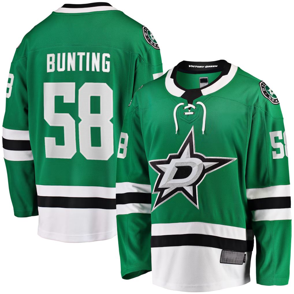 Yuxns D.Stars #58 Michael Bunting Kelly Green Home Breakaway Jerseys