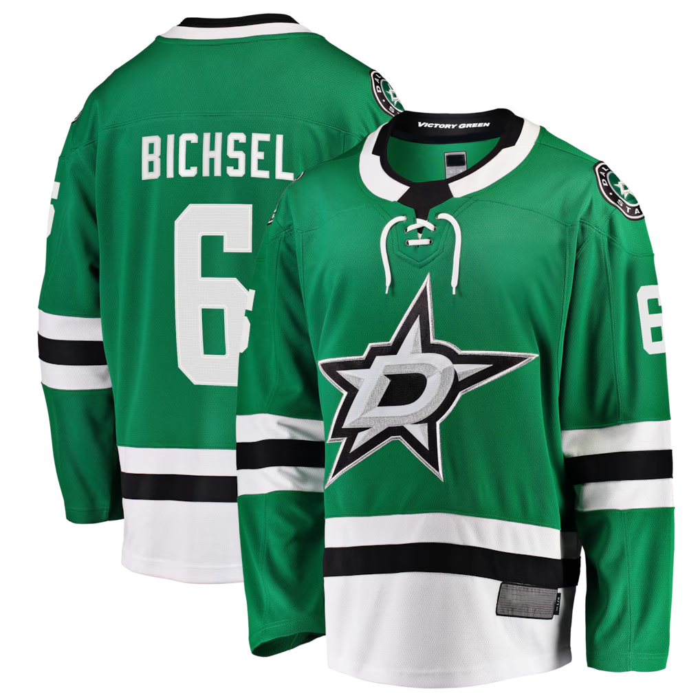 Yuxns D.Stars #6 Lian Bichsel Kelly Green Home Breakaway Jerseys