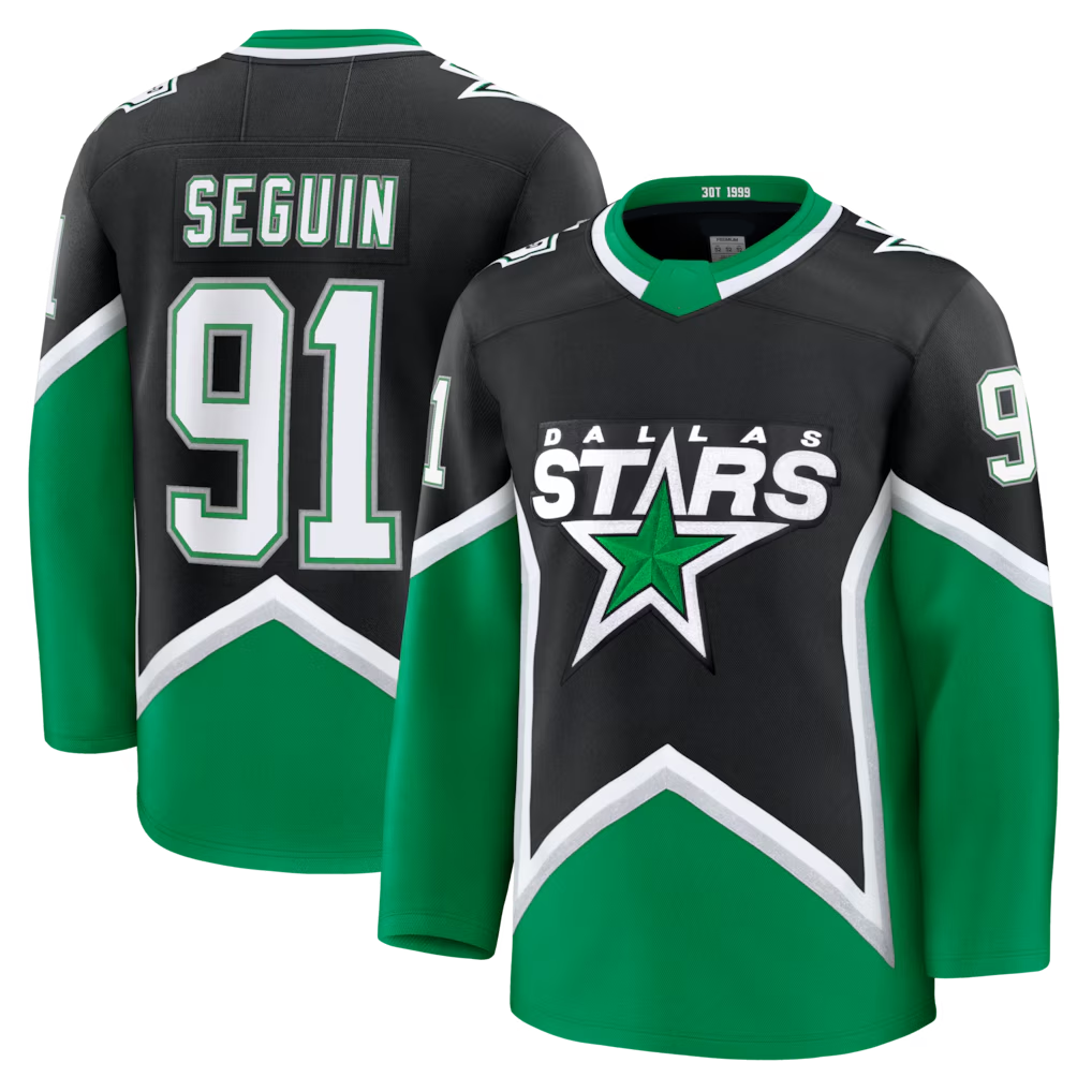 Yuxns D.Stars #91 Tyler Seguin Black Alternate Premium Jerseys