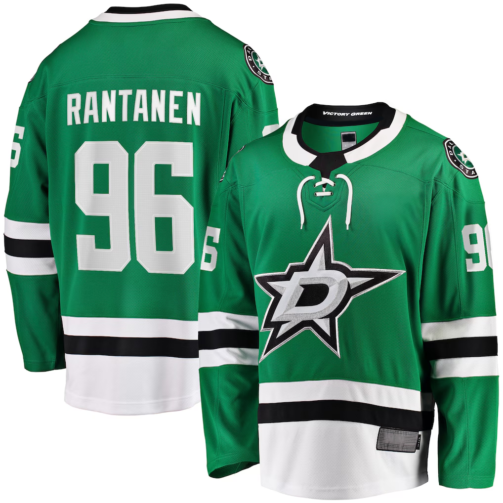 Yuxns D.Stars #96 Mikko Rantanen Kelly Green Home Breakaway Jerseys