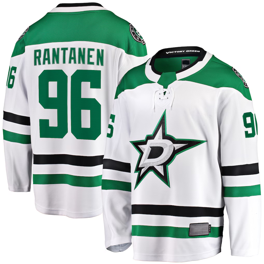 Yuxns D.Stars #96 Mikko Rantanen White Away Breakaway Jerseys