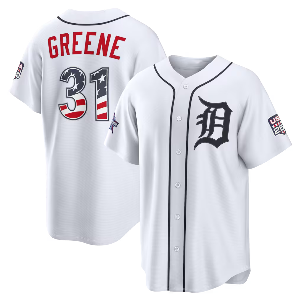 Yuxns D.Tigers #31 Riley Greene White 2026 All-Star Edition Stars & Stripes Stadium Jerseys