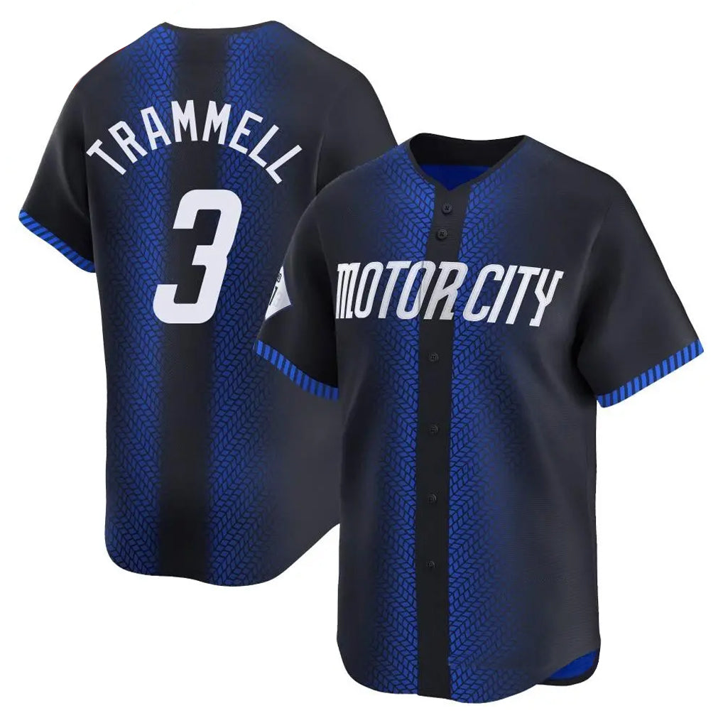 Yuxns D.Tigers #3 Alan Trammell Player Navy City Connect Home Limited Stitched Jerseys