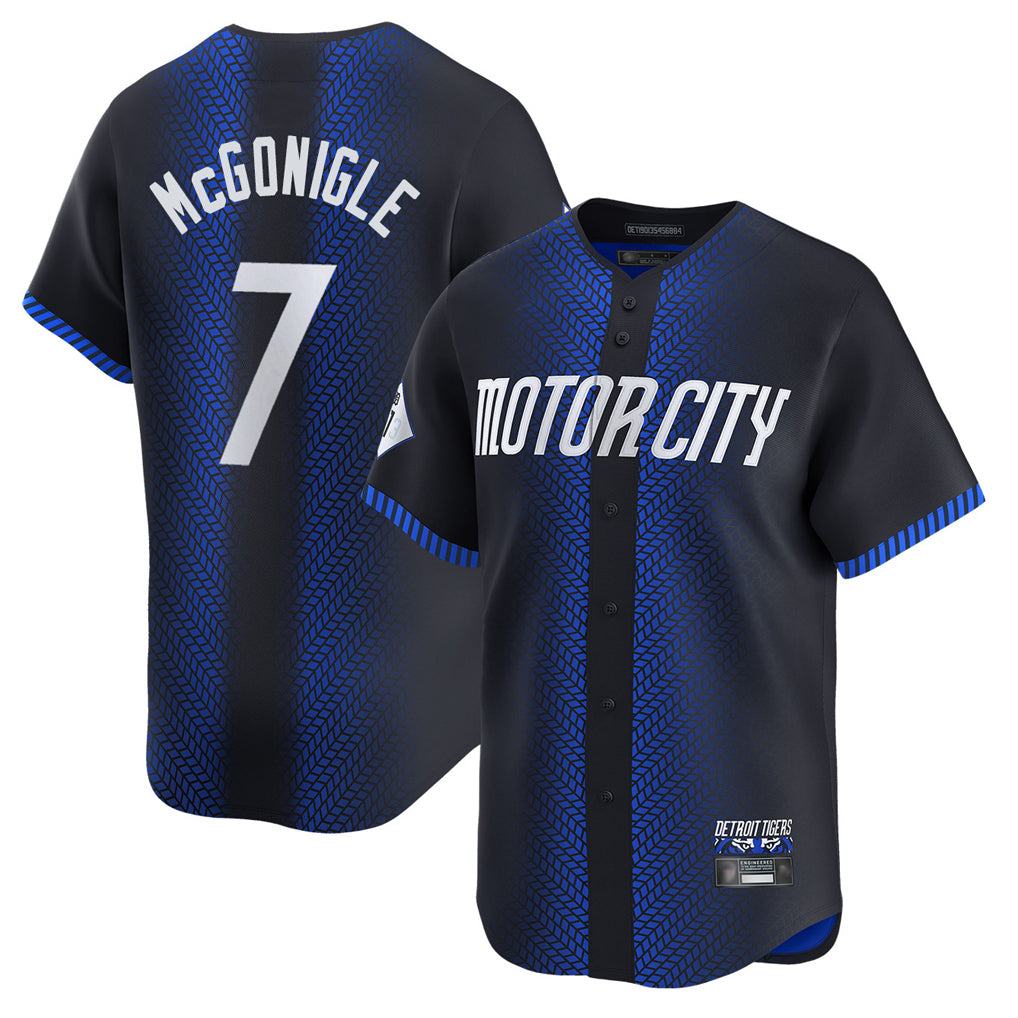 Yuxns D.Tigers #7 Kevin McGonigle Player Navy City Connect Home Limited Stitched Jerseys