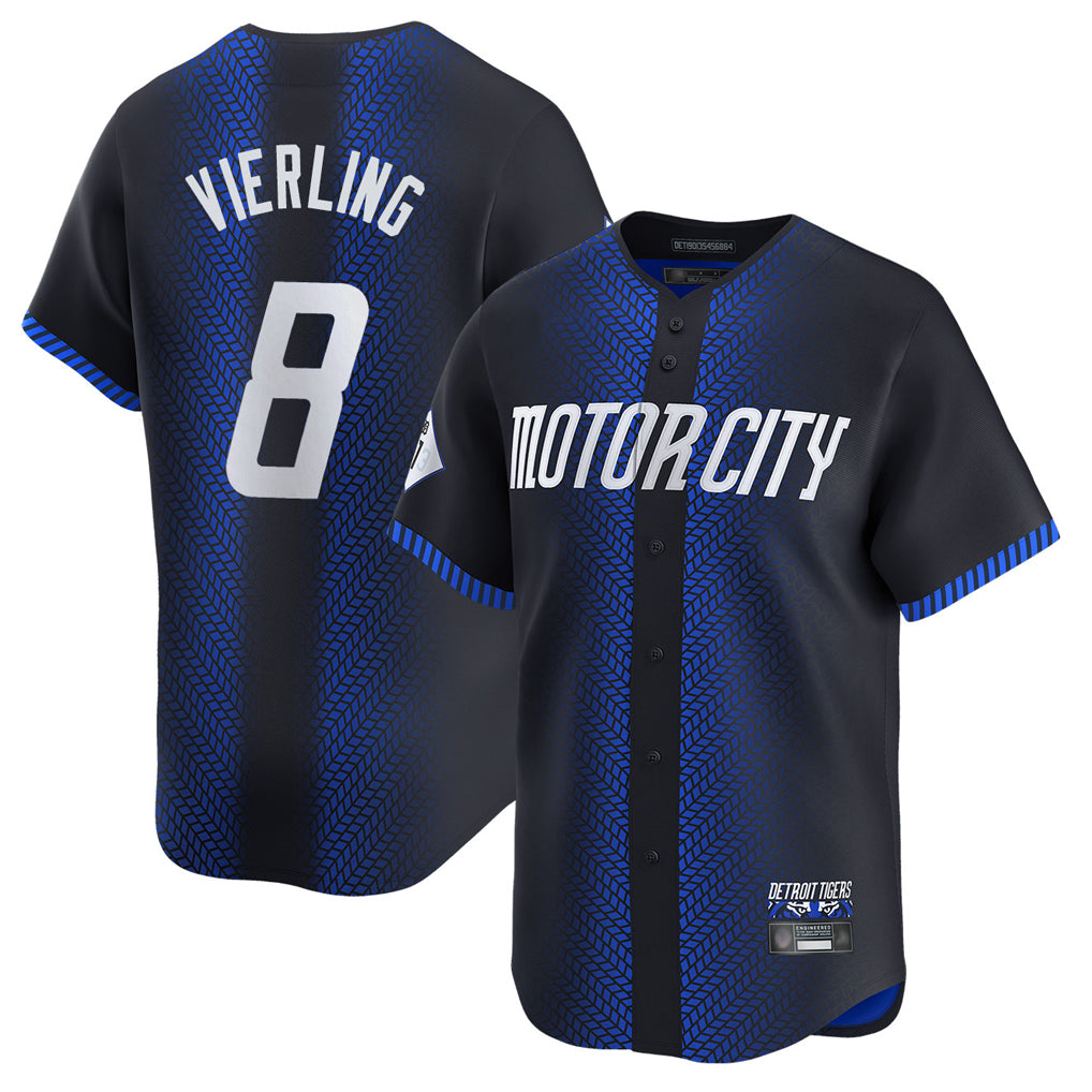 Yuxns D.Tigers #8 Matt Vierling Player Navy City Connect Home Limited Stitched Jerseys