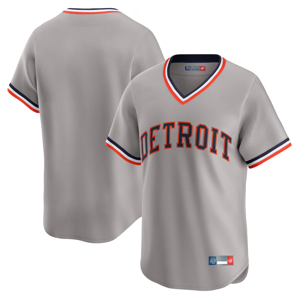 Yuxns D.Tigers ## Tigers Blank Player Gray Cooperstown T-shirt Home Game Stitched Jerseys