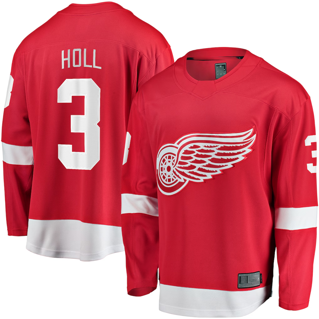 Yuxns DR.Wings #3 Justin Holl Red Home Breakaway Jerseys