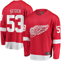 Yuxns DR.Wings #53 Moritz Seider Red Home Breakaway Player Jerseys
