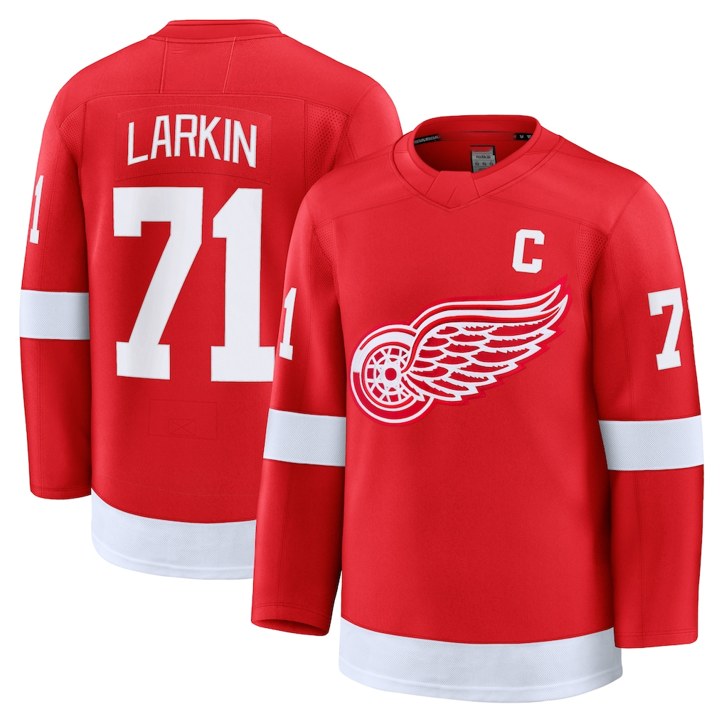 Yuxns DR.Wings #71 Dylan Larkin Red Home Premium Jerseys