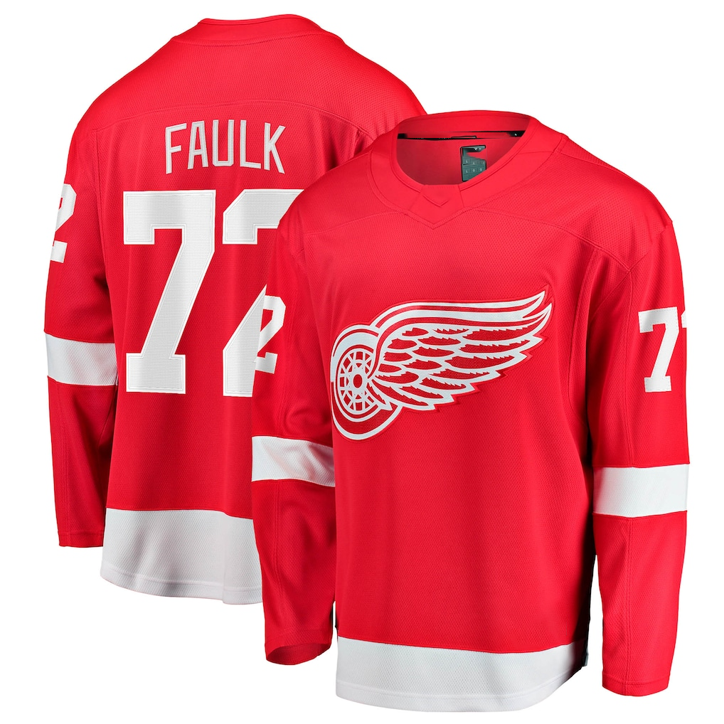 Yuxns DR.Wings #72 Justin Faulk Red Home Breakaway Jerseys