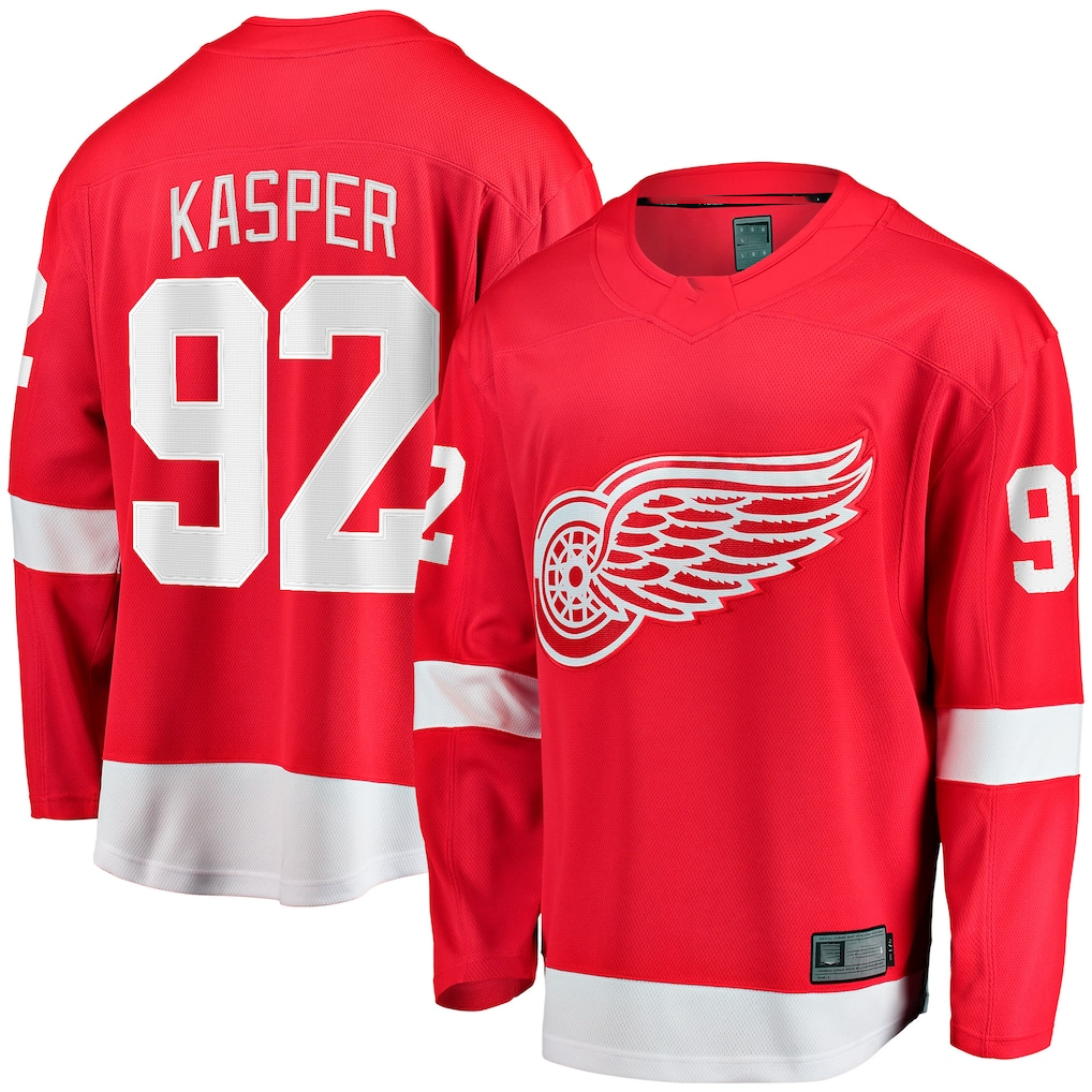 Yuxns DR.Wings #92 Marco Kasper Red Home Breakaway Jerseys