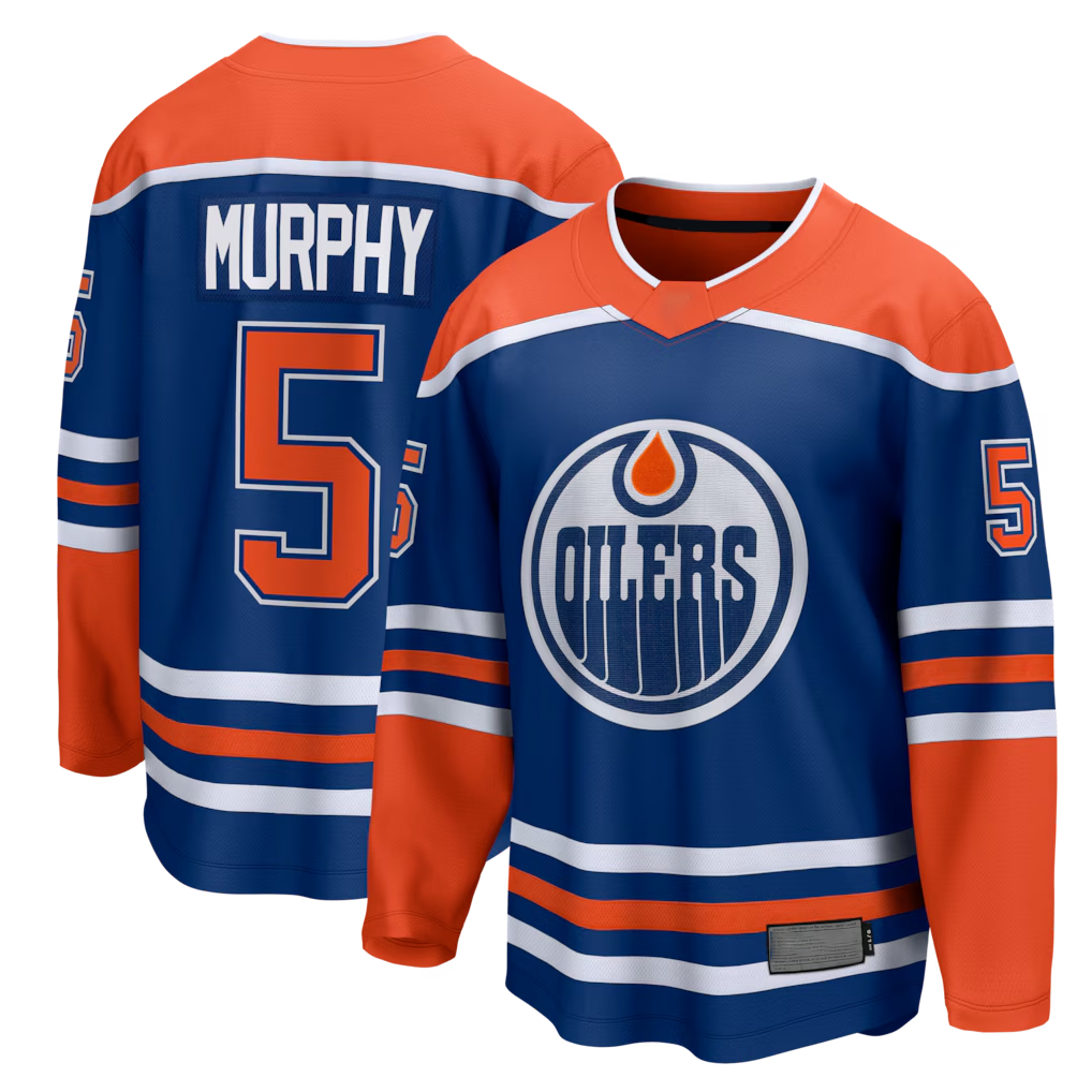 Yuxns E.Oilers #5 Connor Murphy Royal Home Breakaway Jerseys