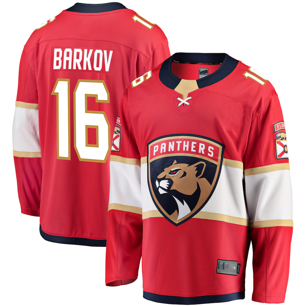 Yuxns F.Panthers #16 Aleksander Barkov Red Breakaway Jerseys