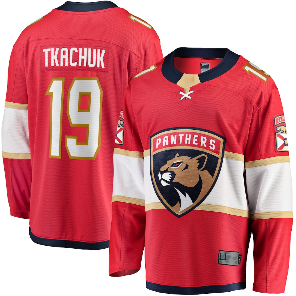 Yuxns F.Panthers #19 Matthew Tkachuk Red Home Breakaway Player Jerseys
