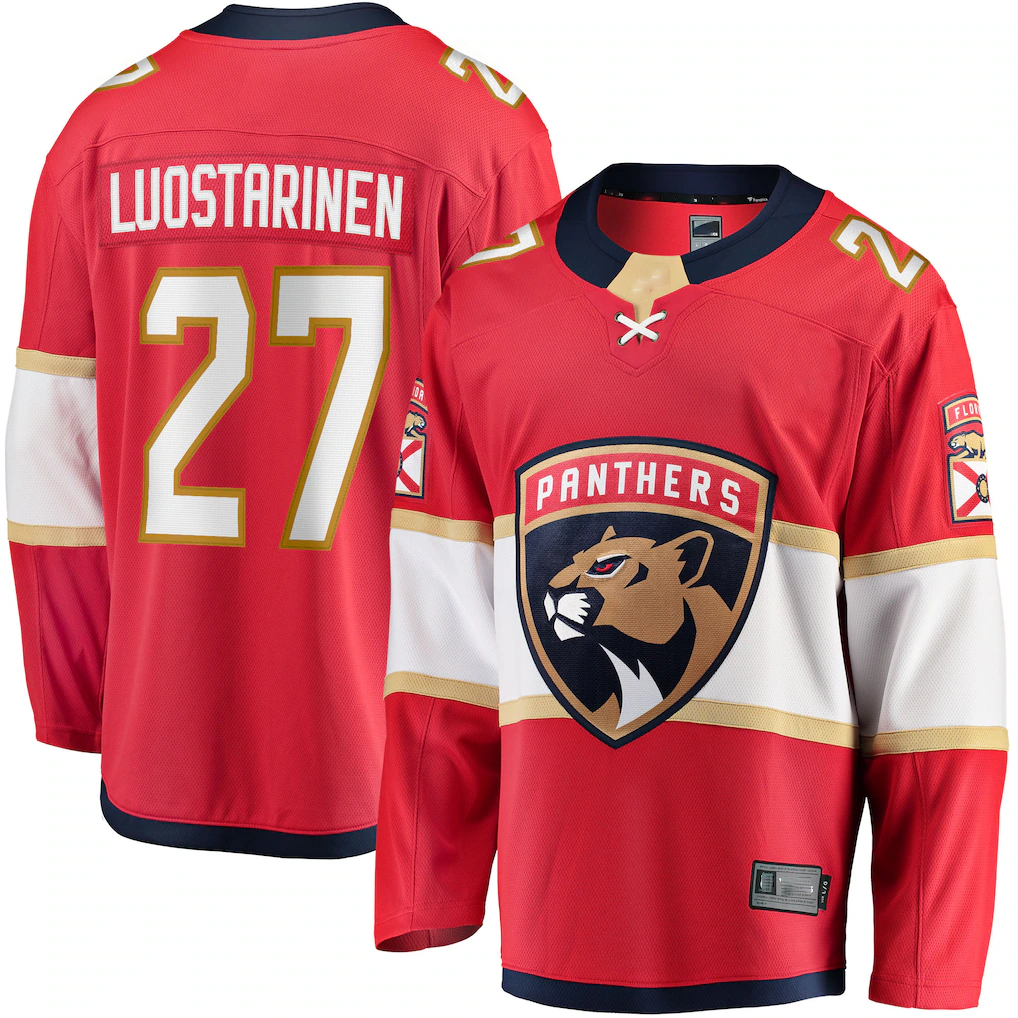 Yuxns F.Panthers #27 Eetu Luostarinen Red Home Breakaway Player Jerseys