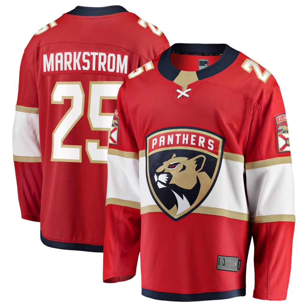 Yuxns F.Panthers #29 Jacob Markstrom Red Home Breakaway Jerseys