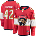 Yuxns F.Panthers #42 Gustav Forsling Red Home Breakaway Player Jerseys