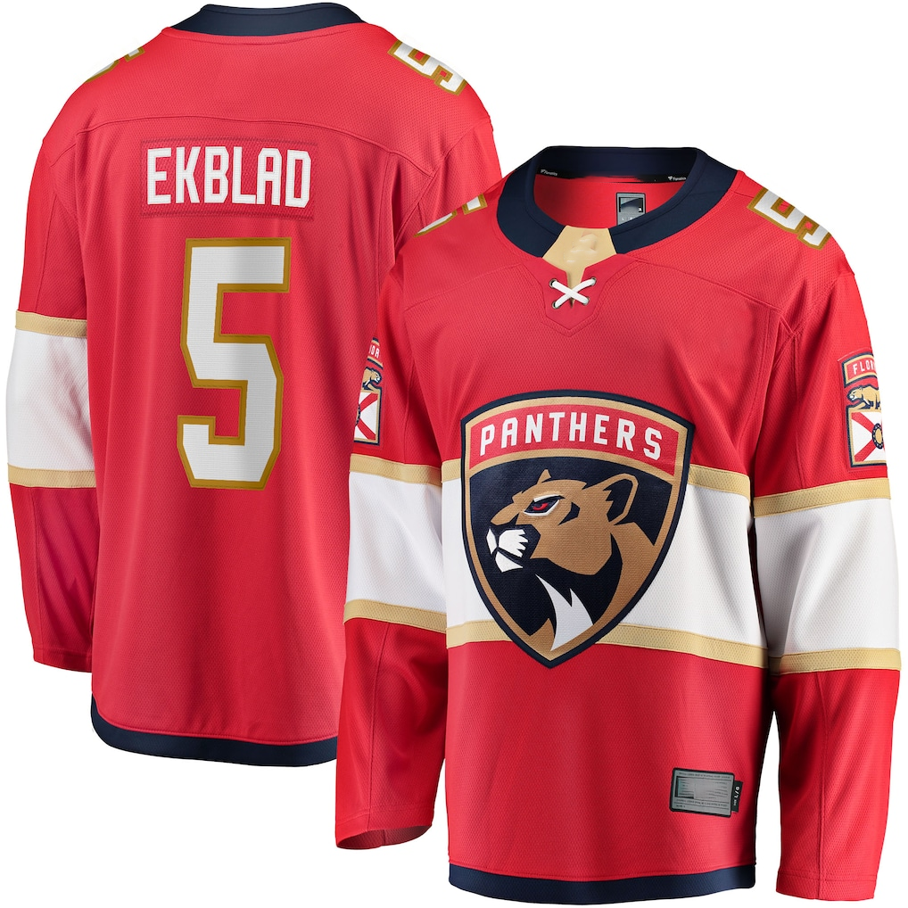 Yuxns F.Panthers #5 Aaron Ekblad Red Home Team Breakaway Player Jerseys