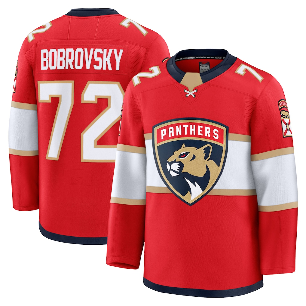 Yuxns F.Panthers #72 Sergei Bobrovsky Red Premium Jerseys