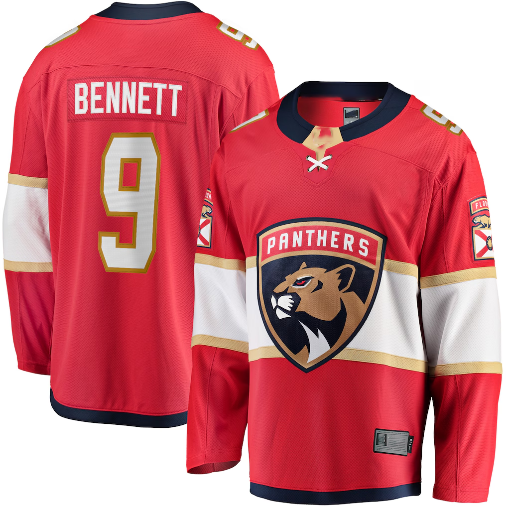 Yuxns F.Panthers #9 Sam Bennett Red Home Breakaway Replica Jerseys