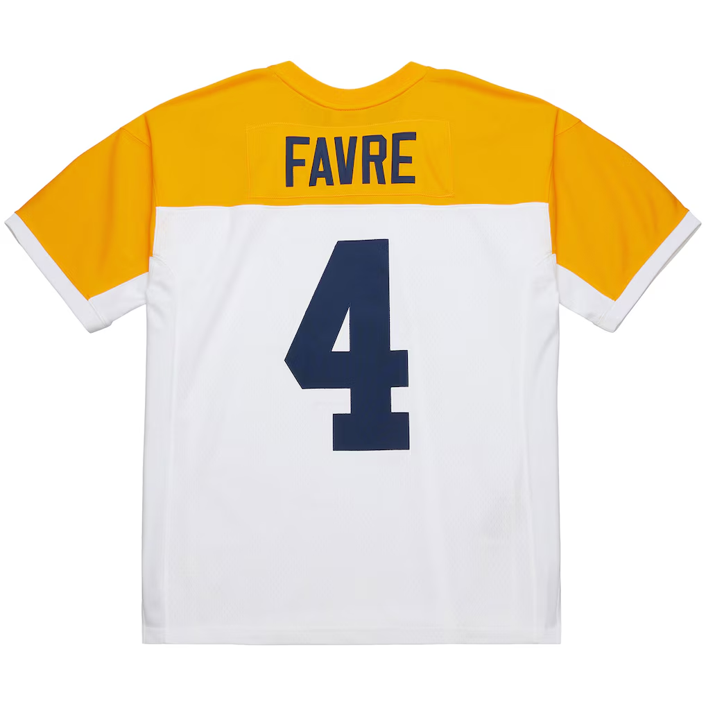 Yuxns G.Bay Packers #4 Brett Favre Mitchell & Ness White 1994 Legacy Replica Puhic Stitched Jerseys