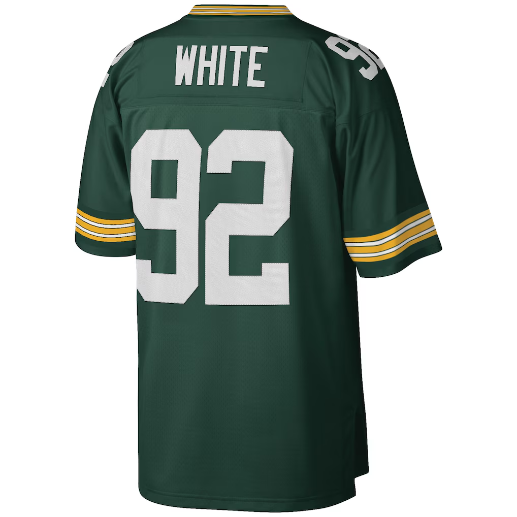 Yuxns G.Bay Packers #92 Reggie White Mitchell & Ness Green Big & Tall 1996 Retired Player Replica Puhic Stitched Jerseys
