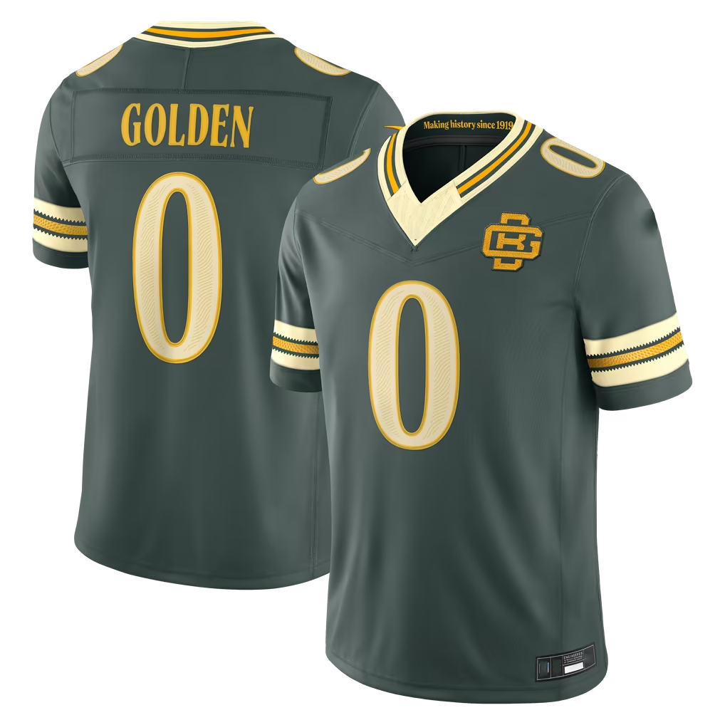 Yuxns GB.Packers #0 Matthew Golden Green 2026 Rivalries Collection Limited Stitched Jerseys