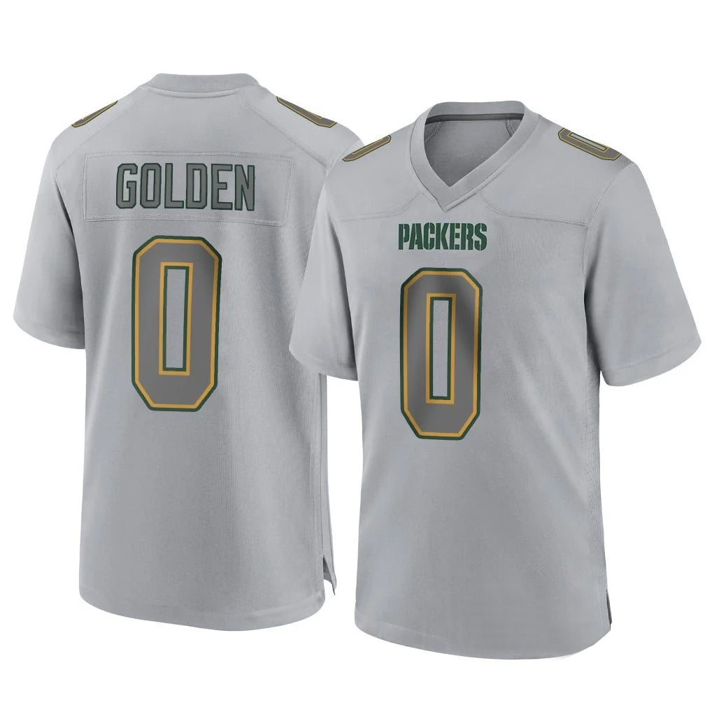 Yuxns GB.Packers #0 Matthew Golden Player Gray Atmosphere Fashion Home Game Stitched Jerseys