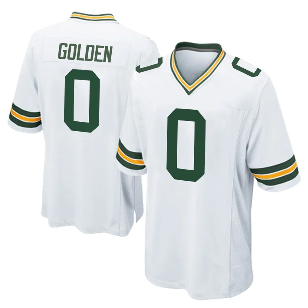 Yuxns GB.Packers #0 Matthew Golden Player White Home Game Stitched Jerseys