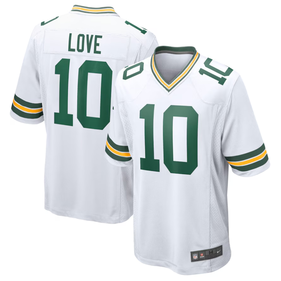 Yuxns GB.Packers #10 Jordan Love Player White Replica Game  Stitched Jerseys