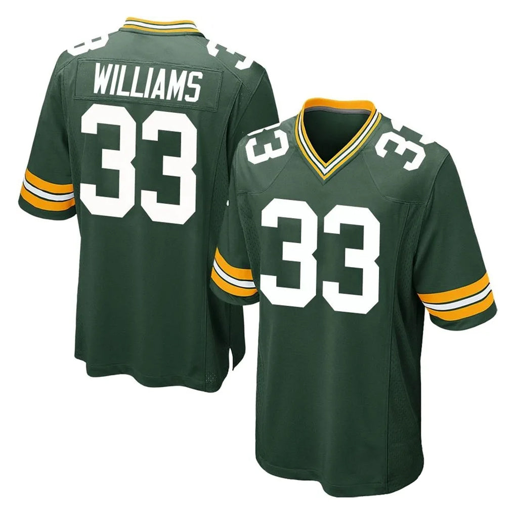Yuxns GB.Packers #33 Evan Williams Player Green Home Game Stitched Jerseys