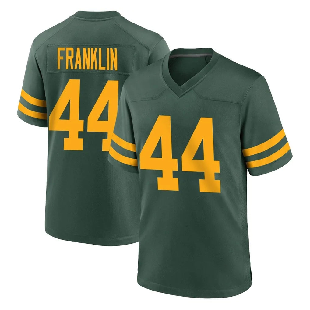 Yuxns GB.Packers #44 Zaire Franklin Player Green Alternate Home Game Stitched Jerseys