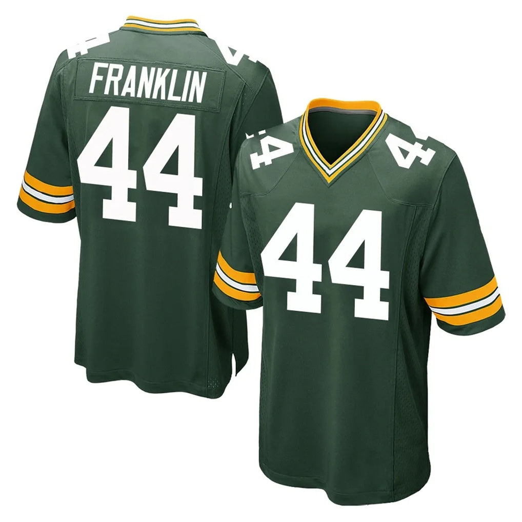 Yuxns GB.Packers #44 Zaire Franklin Player Green Home Game Stitched Jerseys