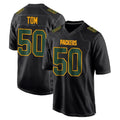 Yuxns GB.Packers #50 Zach Tom Player Black Fashion Home Game Stitched Jerseys