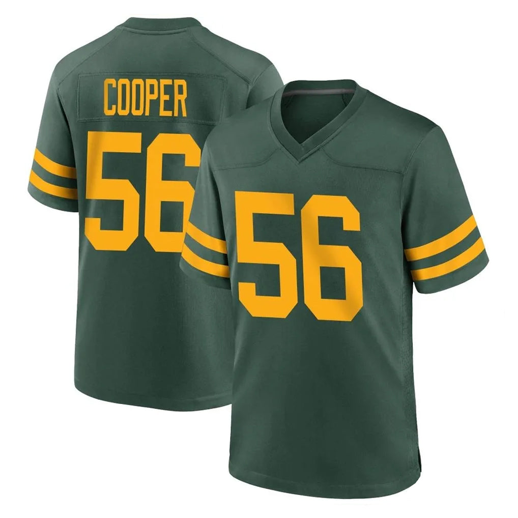 Yuxns GB.Packers #56 Edgerrin Cooper Player Green Alternate Home Game Stitched Jerseys