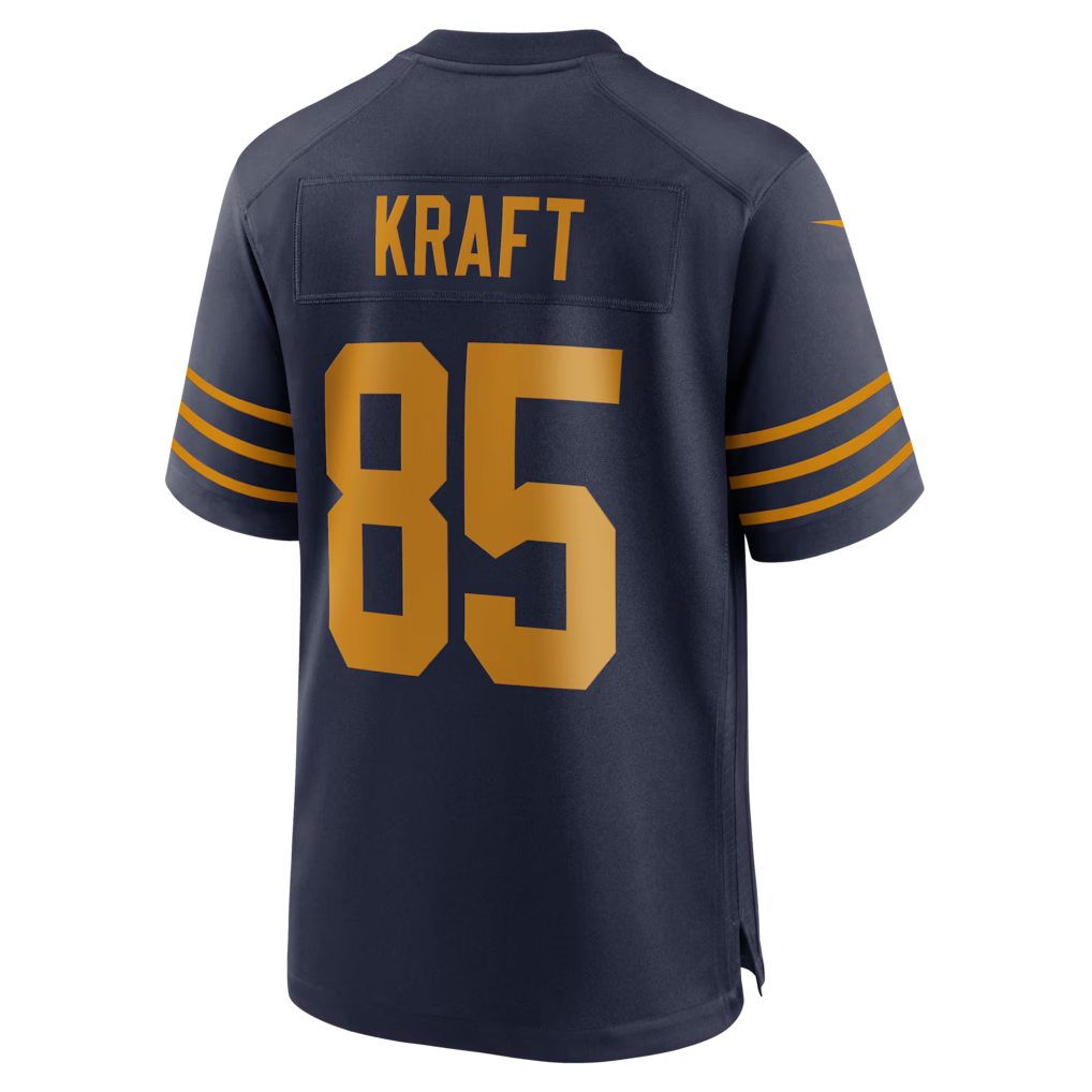 Yuxns GB.Packers #85 Tucker Kraft Navy Alternate Game Stitched Jerseys