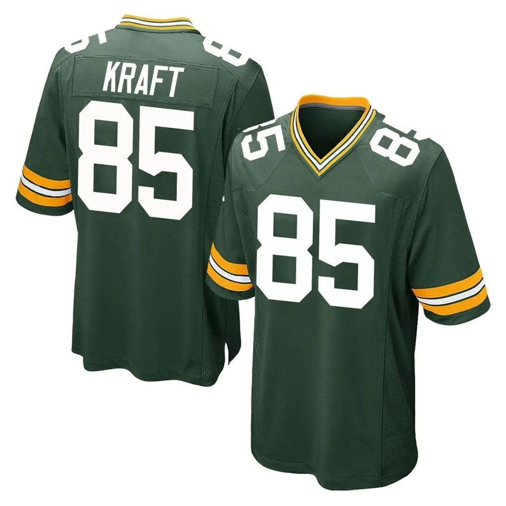 Yuxns GB.Packers #85 Tucker Kraft Player Green Home Game Stitched Jerseys