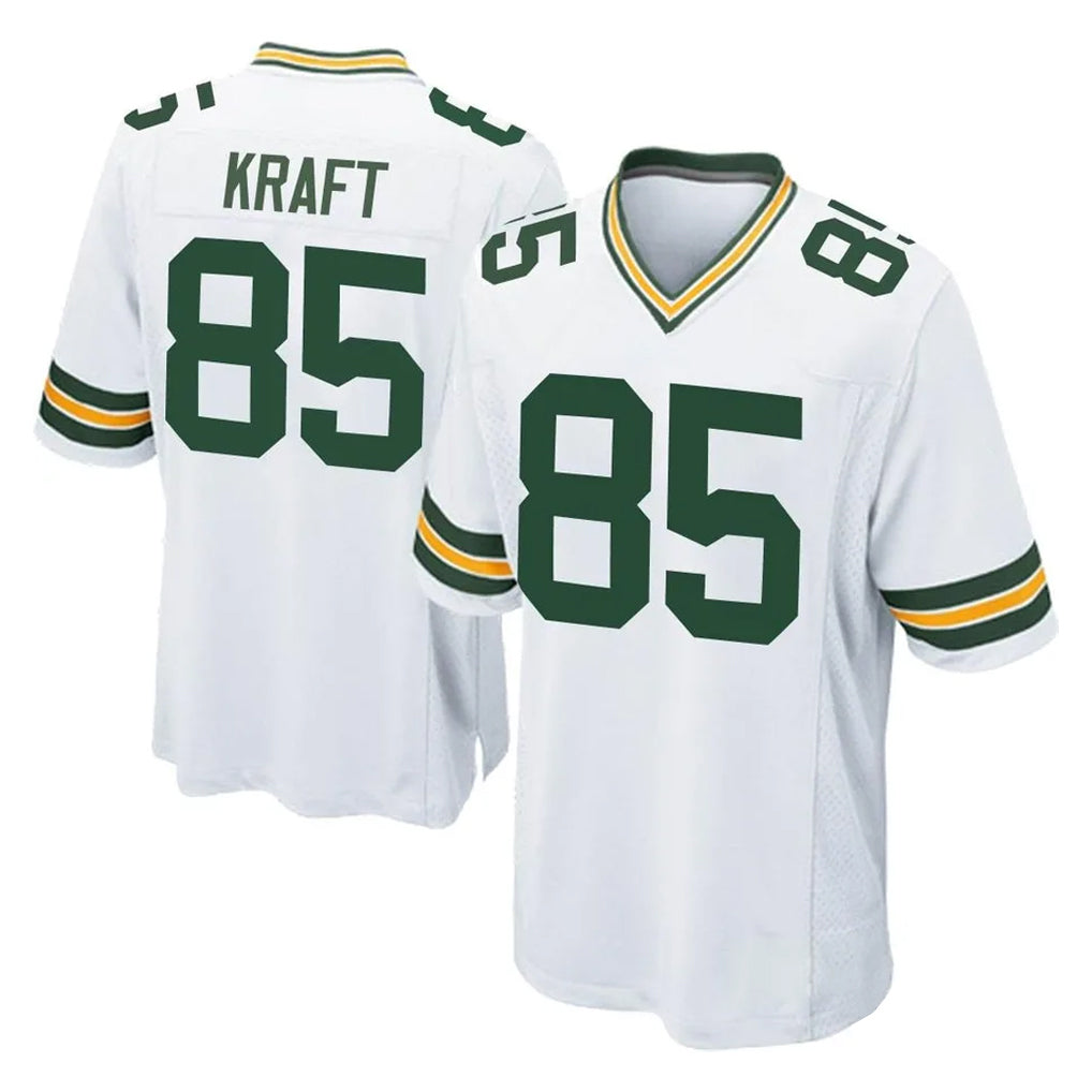 Yuxns GB.Packers #85 Tucker Kraft Player White Home Game Stitched Jerseys