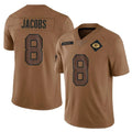 Yuxns GB.Packers #8 Josh Jacobs Player Brown Salute To Service Limited Stitched Jerseys