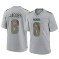 Yuxns GB.Packers #8 Josh Jacobs Player Gray Atmosphere Fashion Home Game Stitched Jerseys