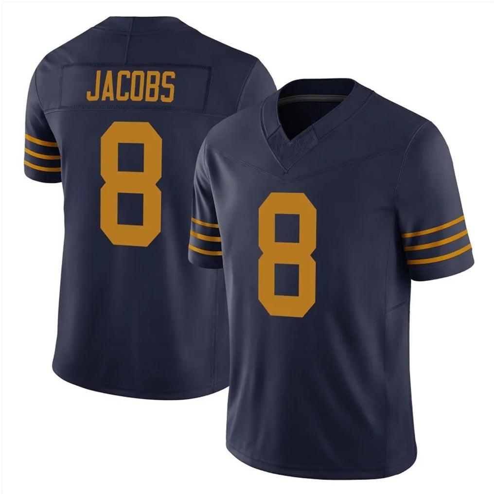 Yuxns GB.Packers #8 Josh Jacobs Player Navy The 1923 Classic Vapor F.U.S.E. Home Game Stitched Jerseys