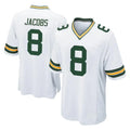 Yuxns GB.Packers #8 Josh Jacobs Player White Home Game Stitched Jerseys