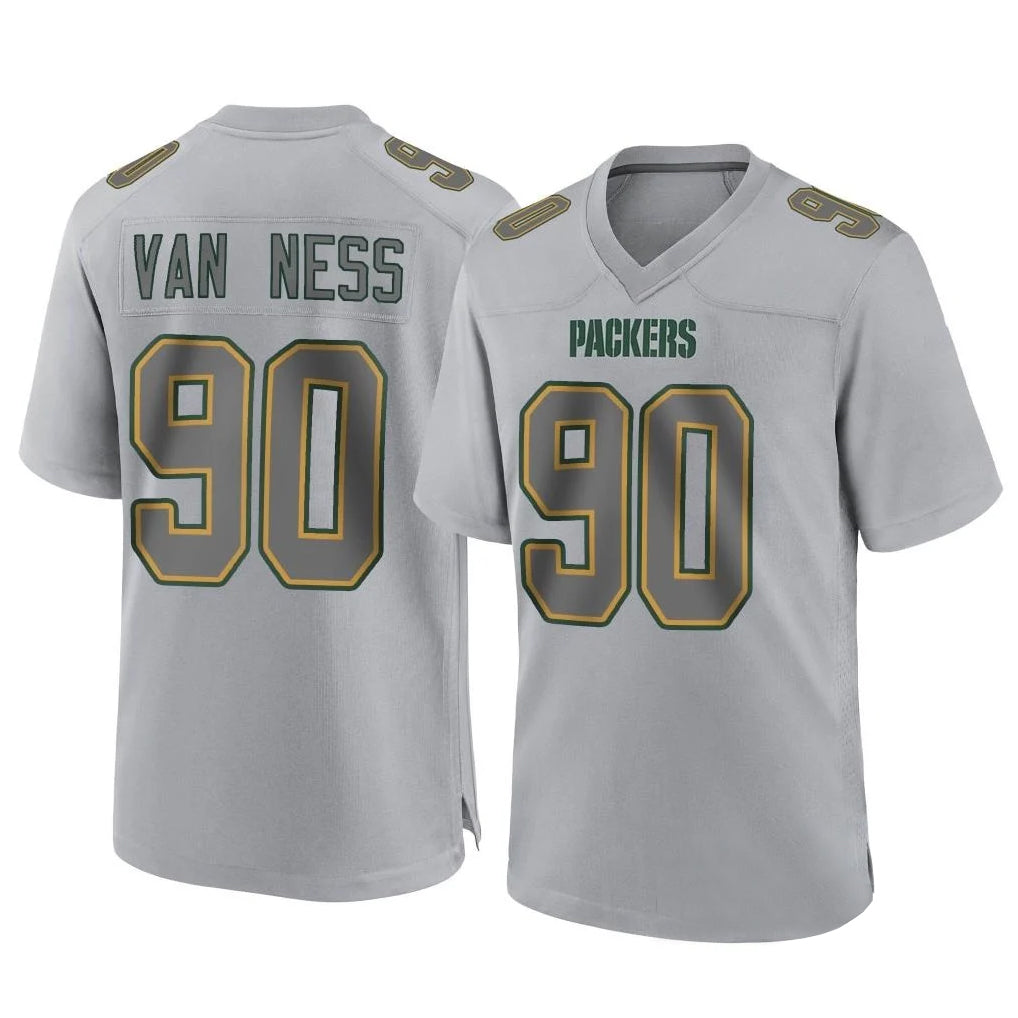 Yuxns GB.Packers #90 Lukas Van Ness Player Gray Atmosphere Fashion Home Game Stitched Jerseys