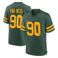 Yuxns GB.Packers #90 Lukas Van Ness Player Green Alternate Home Game Stitched Jerseys
